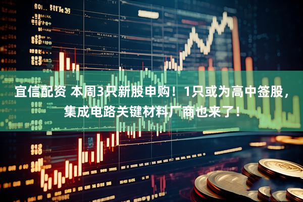 宜信配资 本周3只新股申购！1只或为高中签股，集成电路关键材料厂商也来了！