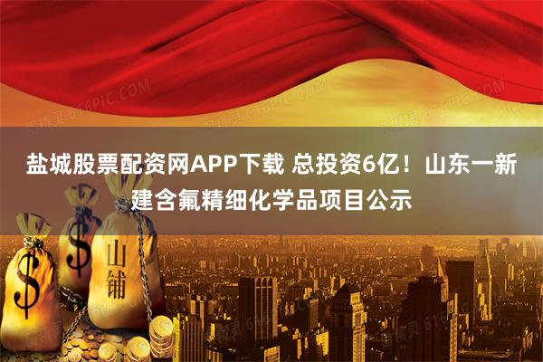 盐城股票配资网APP下载 总投资6亿！山东一新建含氟精细化学品项目公示